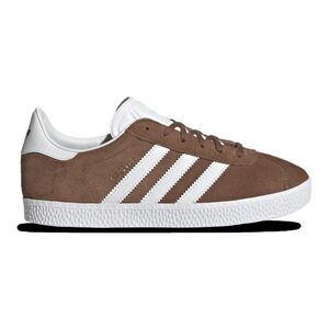 adidas Gazelle Big Kid Sneaker (Dark Brown White, 6.5)